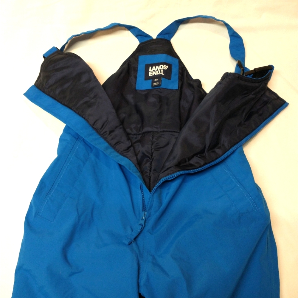 Lands End snow pants bibs boys 8